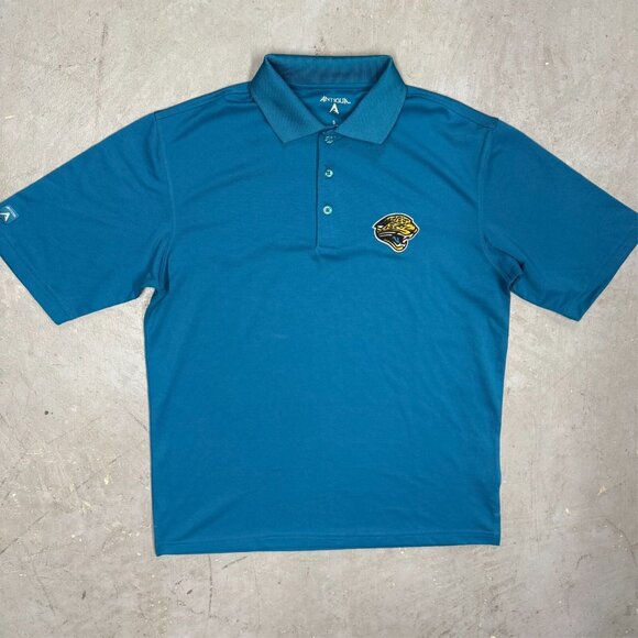 Antigua Jacksonville Jaguars Polo Shirt NFL Golf Blue Small - Picture 2 of 8